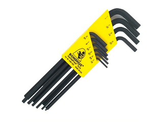 Long Arm SAE Hex Key Set, 11 Piece