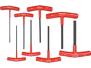 6 In T Handle Metric Hex Key Set, 8 Piece