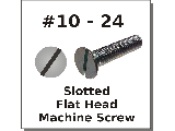 10-24 Flat Head Slotted Machine Screws