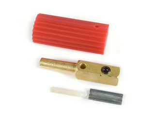 Male Connection Sure-Grip Plug Red Sleeve,  3/8 In (For #2 - #6 Cable)