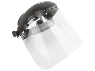 Forney Face Shield Visor with Ratchet Headgear, 15-1/2 In. x 8 In.