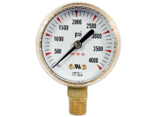 High Pressure Gauge For Oxygen Regulators