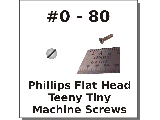 0-80 Flat Phillips Mini Machine Screws