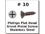 #10 Flat Phillips Sheet Metal Screws