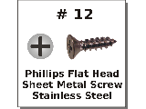 #12 Flat Phillips Sheet Metal Screws