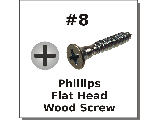 #8 Flat Head Phillips Wood Screws