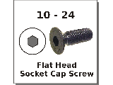 #10-24 Flat Head Socket Cap Screw Alloy Steel Plain Finish