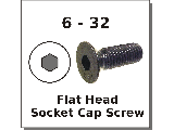 #6-32 Flat Head Socket Cap Screw Alloy Steel Plain Finish