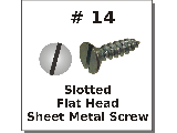 #14 Flat Slot Sheet Metal Screws