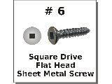 #6 Flat Head Square Drive