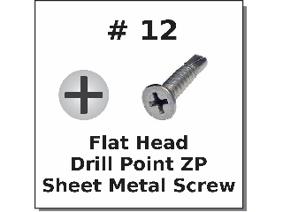 #12 Flat Head Phillips Drill Point Sheet Metal Screws