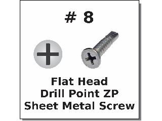 #8 Flat Head Phillips Drill Point Sheet Metal Screws