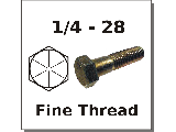 1/4-28 Hex Bolts Grade 8