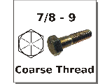 7/8-9 Hex Bolts Grade 8