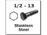 1/2-13 Hex Bolts Stainless Steel