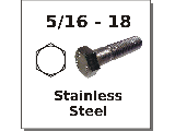 5/16-18 Hex Bolts Stainless Steel