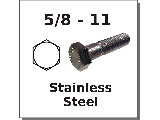 5/8-11 Hex Bolts Stainless Steel