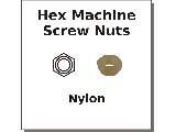 Hex Machine Screw Nuts Nylon