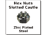 Castle Nuts Zinc Plated Steel