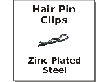 Hair Pin Clips Zinc Plated Steel