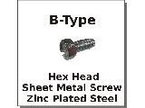 B-Type Hex Slot Sheet Metal Screws