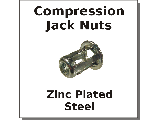 Compression Nuts Zinc Plated Steel