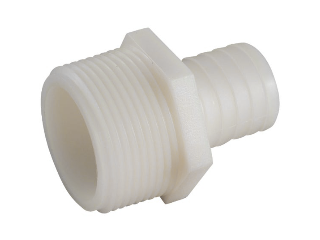 Nylon Barb Connector, 3/8 In x 3/8 MIP