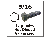 5/16 Hex Lag Bolts Hot Dip Galv