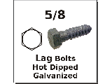 5/8 Hex Lag Bolts Hot Dip Galv