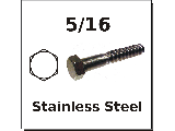 5/16 Hex Lag Bolts Stainless Steel