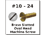 10-24 Oval Head Slotted Brass