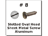 #8 Oval Head Slotted Aluminum