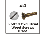 #4 Oval Head Slotted Brass