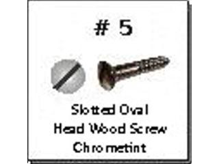 #5 Oval Head Wood Screws Nickel Plated