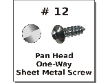 #12 One-Way Pan Head Anti-Theft Screws