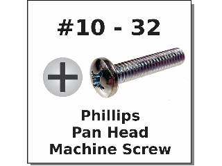 10-32 Pan Head Phillips Machine Screws