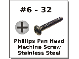 6-32 Phillips Pan Head Sheet Metal Screws Stainless