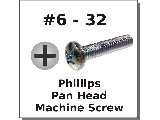 6-32 Pan Head Phillips Machine Screws