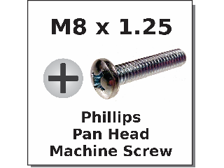 M6 x 1.00 Pan Phillips Machine Screws