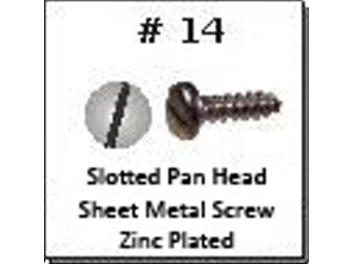 #14 Pan Slotted Sheet Metal Screws