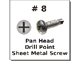 #8 Pan Head Phillips Drill Point Sheet Metal Screws