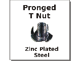 Metric Pronged Tee Nuts