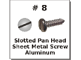 #8 Pan Head Slotted Aluminum