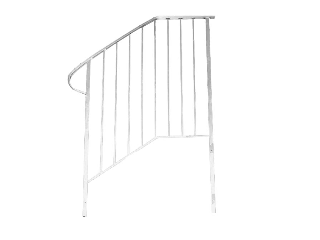 Handrail (1) for 4-Tread Step Aluminum