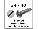 4-40 Round Slot Machine Screws Zinc Steel