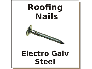 Electro Galv Roofing Nail,  (Lengths)