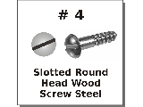 BBB Round Slotted Wood Screws