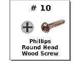 #10 Round Phillips Wood Screws