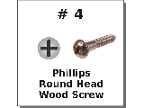 #4 Round Phillips Wood Screws