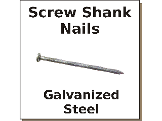 Hot Galv Screw Shank Nail (Sizes 8d to 60d)